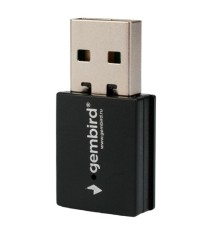 Gembird Сетевой адаптер WiFi+Bluetooth 600 Мбит, двухдиап., мини, USB, 802.11b/a/g/n/ac, RTL8821CU (WNP-UA-018)