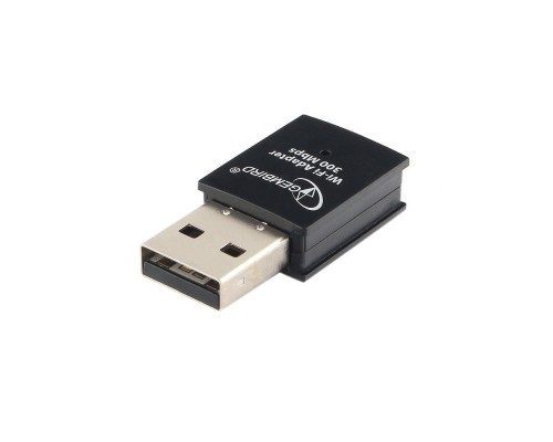 [Кабель] Gembird Сетевой адаптер WiFi 300 Мбит, мини, USB, 802.11b/g/n, RTL8192EU (WNP-UA-005)