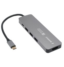 Gembird Док-станция Type-C 5в1: 3xUSB3.1, PD100W, HDMI, кабель 17см, алюминий (UHB-D1)