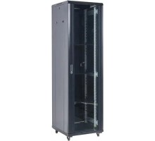 Шкаф коммутационный Rexant (04-2766-212) напольный 27U 600x600мм пер.дв.стекл металл 2 бок.пан. направл.под винты 800кг черный 230град. IP20 сталь
