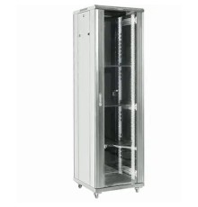 Шкаф коммутационный Rexant (04-3766-211) напольный 37U 600x600мм пер.дв.стекл металл 2 бок.пан. направл.под винты 800кг серый 230град. IP20 сталь