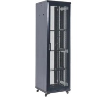 Шкаф серверный Rexant (04-4266-232) напольный 42U 600x800мм пер.дв.перфор. металл 2 бок.пан. направл.под винты 800кг черный 230град. IP20 сталь