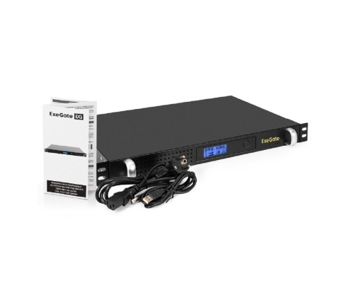 [ИБП] Exegate EX297833RUS ИБП 1U ServerRM UNL-650.LCD.AVR.4C13.RJ.USB.1U <650VA/360W, LCD, AVR, 4*C13, RJ, USB, 1U, установка в стойку, Black>