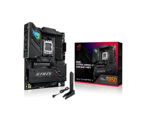 [Материнская плата] ASUS ROG STRIX B850-F GAMING WIFI (Socket AM5, ATX, 4xDDR5(256GB), DP/HDMI, 1xPCIe 5.0x16/1xPCIe 4.0x16, 1xLAN (2.5GbE), Wi-Fi 7, BT, 2xSATA 6Gb/s, 4xM.2, 2xType-C, 6xUSB 3.2, 4xUSB 2.0)