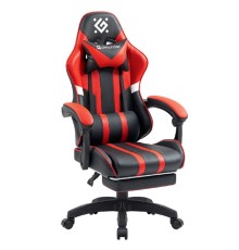 Игровое кресло Colran Чер/Красн,класс 4,PU,подножка DEFENDER (64025)