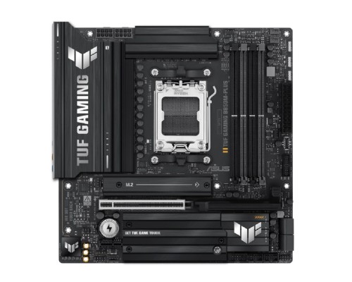 [Материнская плата] ASUS TUF GAMING B850M-PLUS (Socket AM5, mATX, 4xDDR5(256GB), DP/HDMI, 1xPCIe 5.0x16/1xPCIe 4.0x1, 1xLAN (2.5GbE), 4xSATA 6Gb/s, 3xM.2, 1xType-C, 7xUSB 3.2, 4xUSB 2.0)