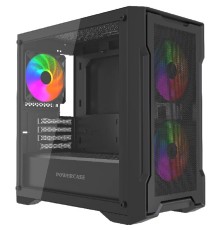 Powercase Корпус Mistral Micro X3B ARGB, Tempered Glass, 3x 120mm ARGB PWM Fan, чёрный, mATX  (CMMXB-A3)
