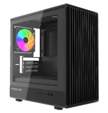 Powercase Корпус Mistral Micro C4B ARGB, Tempered Glass, 4x 120mm ARGB PWM Fan, чёрный, mATX  (CMMCB-A4)