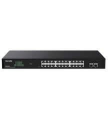 TENDA TEG2226F Коммутатор облачный управляемый, 24x1 Гбит/с, SFP 2x1 Гбит/с, установка в стойку, металлический корпус