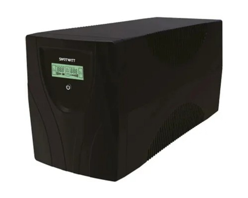 [Смартватт] Источник бесперебойного питания SMARTWATT UPS UNI PRO LCD 1000 линейно-интерактивный SIN, мощность 1000/700 ВА/Вт, напольный, LCD дисплей, Shuko CEE7/4 - 3 шт. , IEC C13 - 3 шт.