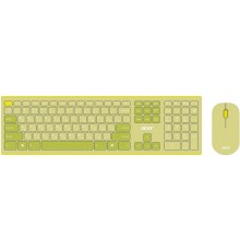 Acer OCC205 [ZL.ACCEE.00E] Комплект (клавиатура+мышь) клав:зеленый/желтый мышь:зеленый/желтый USB беспроводная slim 