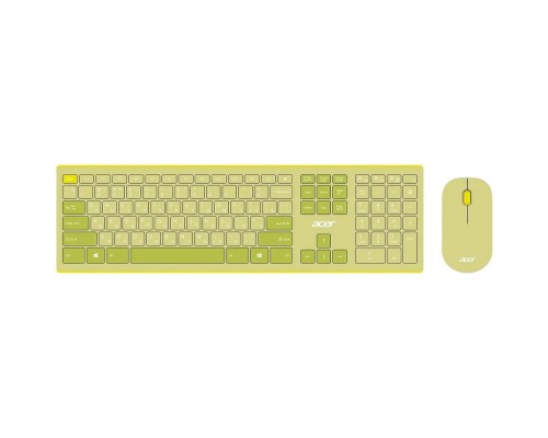 [Acer] Acer OCC205 [ZL.ACCEE.00E] Комплект (клавиатура+мышь) клав:зеленый/желтый мышь:зеленый/желтый USB беспроводная slim 