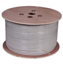 Rexant (02-0302 ) Кабель витая пара U/UTP, CAT 6A, ZH нг(А)-HF (LSZH), 4х2х0,57 мм, 23AWG, INDOOR, SOLID, серый, 305м PRO