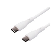 Cablexpert Кабель USB2.0 Type-C/Type-C, 3А, 65Вт, PD/QC3.0, силиконовый, медь, 1м, белый, пакет (CC-USB2S-CMCM-1M-W)