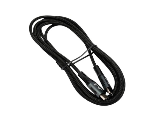 [кабели] Cablexpert Кабель USB2.0 Type-C/Type-C, 5А, 240Вт, PD3.1/QC4.0, медь, оплетка, 2м, черный (CCP-USB2.0-240W-2M)