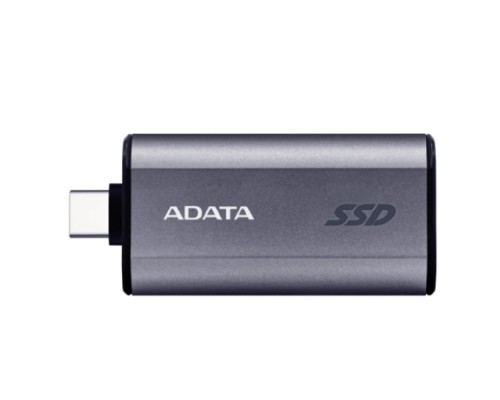 [Носитель информации] A-DATA Portable SSD 500GB A-DATA SC750, External, USB 3.2 Gen 2 Type-C, [R/W -1050/1000 MB/s] серый (SC750-500G-CCBK)