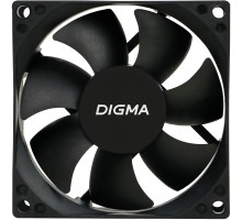 Вентилятор Digma DFan-80 80мм черный 3-pin 4-pin (Molex)  Ret