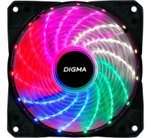 Вентилятор Digma DFAN-FRGB2 RGB 120мм черный 3-pin 4-pin (Molex)  Ret