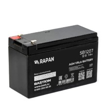АКБ БАСТИОН RAPAN SB 1207 AGM 12V 7Ач I зар.2,1А, ножевые клеммы F1, гарантия 1 год (9163)