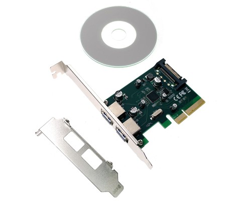 [Контроллер] Espada Контроллер PCI-E, USB 3.2 Gen2(2xUSB-A) (PCIeU2AGen2) (45996)