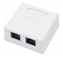 Rexant (03-0151) Розетка компьютерная 2-порта RJ-45(8P8C), категория 5е, внешняя