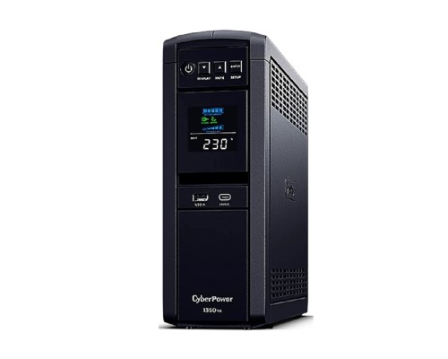 [ИБП] ИБП CyberPower CP1350EPFCLCD {Line-Interactive, Tower, 1350VA/810W USB/RS-232/RJ11/45/USB/SNMPslot  charger A/С (6 EURO), 12В/7 Ач х 2}