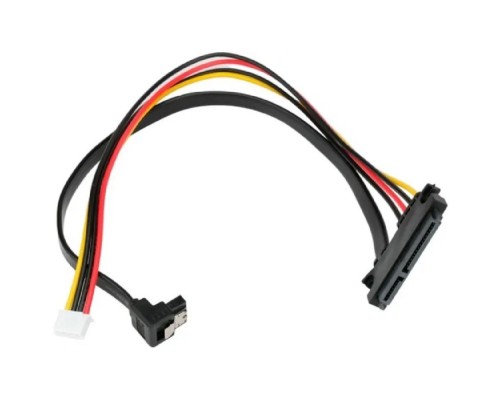 [кабели] Cablexpert Кабель питания SATA CC-XH2.54-SATAL-40CM, XH2.54 4pin+Sata угловой / Sata 7+15pin, медн.проводник, 40см, пакет (CC-XH2.54-SATAL-40CM)