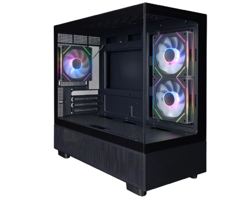 [Корпус] 1STPLAYER MIKU Mi5 ARGB Black / mATX / 3x120mm ARGB fans / Mi5-BK-2FC7R-1FC7