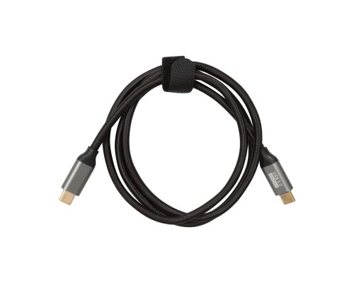 [кабели] Bion Кабель USB Type-C - Type-C (CM/CM), 100W, USB 3.1 Gen2, 4K@60Hz, 10 Гбит/c, 1 м, тканевая оплётка, черный [BXP-CCP-USBC3.1-CMCM-1M-B]