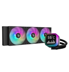 Кулер с водяным охлаждением Deepcool LP360 ARGB Soc-AM5/AM4/1200/1700/1851 черный 4-pin 38.71dB Al LCD 350W 1716gr Ret (R-LP360-BKMSNC-G-1)