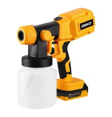 Краскопульт аккумуляторный DEKO SG20DK, 20В, 800 мл, 1x3.0Ач [083-1133]