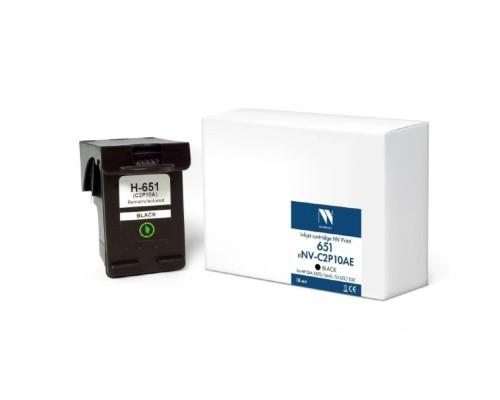 [Расходные материалы] Струйный картридж NVP 651 (NV-C2P10AE) Black для HP DJA 5575/5645, OJ 252/202 (18 мл) совместимый