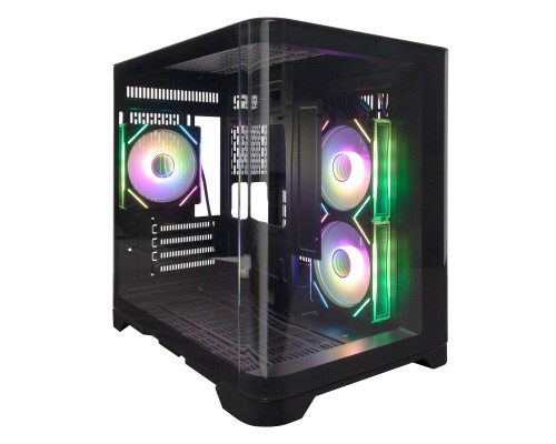 [Корпус] 1STPLAYER UVIEW UV5 ARGB Black / mATX / 3x120mm ARGB fans / UV5-BK-2FC7R-1FC7