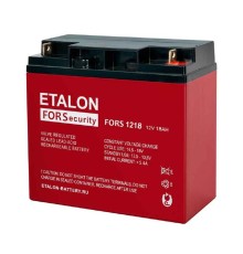 ETALON Аккумулятор FORS 1218 (12 В 18 Ач,Ушко болт+гайка М4-М5,5)