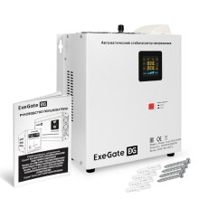 Exegate EX298702RUS Стабилизатор напряжения напольный/настенный ExeGate Master Turbo AVS-20000M (20000ВА, вход 100-265В, цветной дисплей, выход 220В±8%, КПД 98%, 5 уровней защиты, задержка, усиленный 