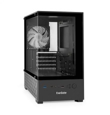 Exegate EX298749RUS Корпус Minitower ExeGate i3 SEA-NPX400 (mATX, БП 400NPX, 2*USB+1*USB3.0, HD аудио, черный, 1 вент. 12см с RGB подсветкой, передняя и боковая панели - закаленное стекло)