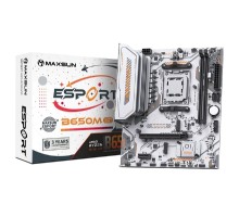 MAXSUN MS-eSport B650M WIFI6 ICE (Socket AM5, mATX, 2*DDR5(96Gb), DP/HDMI, 2*SATA3, 2*M.2, 1*PCIEx16/1*PCIEx1, 2*USB 2.0, 4*USB 3.2, LAN 1*1G,  Bluetooth,  Wi-Fi 802.11ax, RTL)
