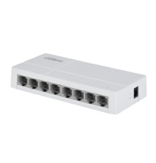 DAHUA DH-SF1008L 8-портовый неуправляемый коммутатор, 8x10/100 Base-T, коммутация 1.6 Гбит/с, MAC-таблица 2K, пластик
