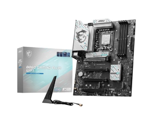 [Материнская плата] Материнская плата MSI B860M GAMING PLUS WIFI Soc-1851 Intel B860 4xDDR5 mATX AC`97 8ch(7.1) 5Gigabit RAID+HDMI+DP