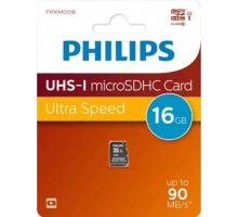 Micro SecureDigital 16GB Philips High Speed  microSDHC Class 10 90MB/s (FM16MD55B/97)