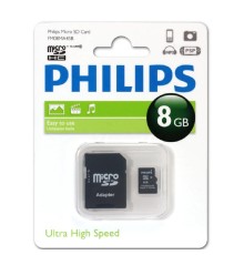 Micro SecureDigital 8GB Philips microSDHC Class 10 (SD адаптер) (FM08MA45B/97)