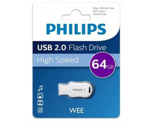 [Носитель информации] PHILIPS USB Drive 64GB PHILIPS WEE 2.0 64GB, USB 2.0