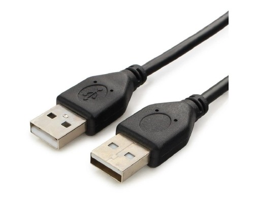 [кабели] Cablexpert Кабель USB2.0 AM/AM, экран, 28/26AWG, медь, Pro, 3м, черный, пакет (CC-USB2-AMAM-3M)