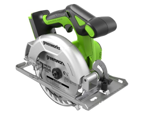 [Пилы] Greenworks GD24CS165 Дисковая пила 24 V, бесщеточная, 165х20мм, 4800 об/мин, рез 57мм, без АКБ и ЗУ [1501607]