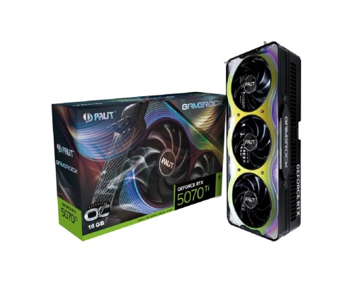 [Видеокарта] Видеокарта Palit RTX5070Ti GAMEROCK OC 16GB GDDR7 256bit 3xDP HDMI 3FAN RTL