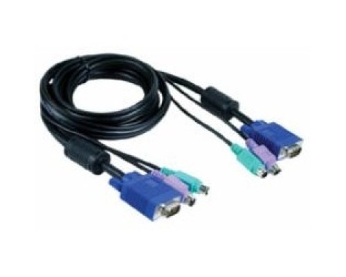 [Переключатель] D-Link DKVM-CB5/B1A Кабель KVM длиной 5 м с разъемами VGA и PS/2 для DKVM-4K/B