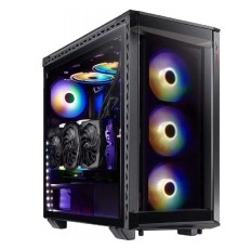 XPG BATTLECRUISER BLACK (BATTLECRUISER-BKCWW) (Midi-Tower, черный, TG*4, 120mm ARGB fan*4)