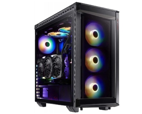 [корпус] XPG BATTLECRUISER BLACK (BATTLECRUISER-BKCWW) (Midi-Tower, черный, TG*4, 120mm ARGB fan*4)