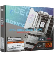 Материнская плата MSI MPG B850 EDGE TI WIFI B850, AM5, 4*DDR5, 3*PCIEx16, 4*M.2, 3*TypeC, 2*USB3.2Gen2, 1*USB3.2Gen1, 4*USB2.0, 4*SATA3.0, 5G, HDMI, ATX, RTL