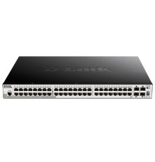 D-Link DGS-1510-52XMP/A2A PROJ Управляемый L2+ стекируемый коммутатор с 48 портами 10/100/1000Base-T и 4 портами 10GBase-X SFP+ (48 портов PoE 802.3af/at, PoE-бюджет 370 Вт; 740 Вт с DPS-700)
